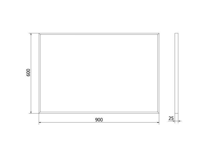 Mexen Loft bathroom mirror rectangular 90 x 60 cm, gold frame - 9852-090-060-000-50
