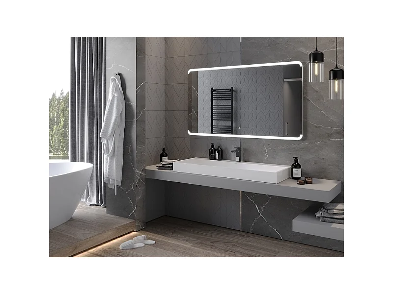 Mexen Nida miroir de salle de bain éclairé 140 x 80 cm, LED 6000K, anti-buée - 9806-140-080-611-00