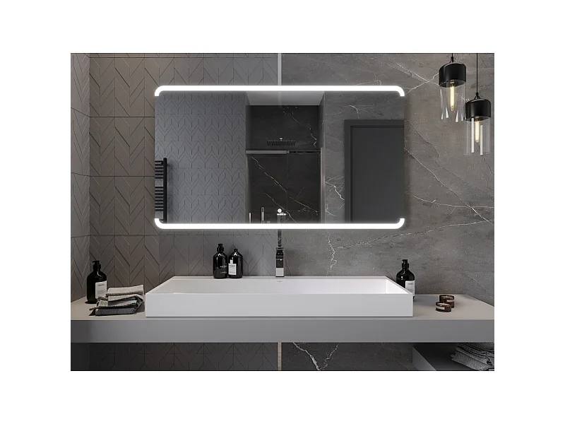 Mexen Nida miroir de salle de bain éclairé 140 x 80 cm, LED 6000K, anti-buée - 9806-140-080-611-00