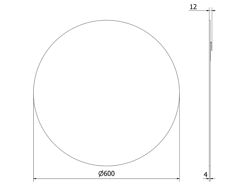 Mexen Alto ronde badkamer spiegel 60 cm - 9853-060-060-000-00