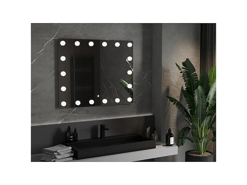 Mexen Dona miroir de salle de bain éclairé 100 x 80 cm, LED 6000K, antibuée - 9818-100-080-611-00