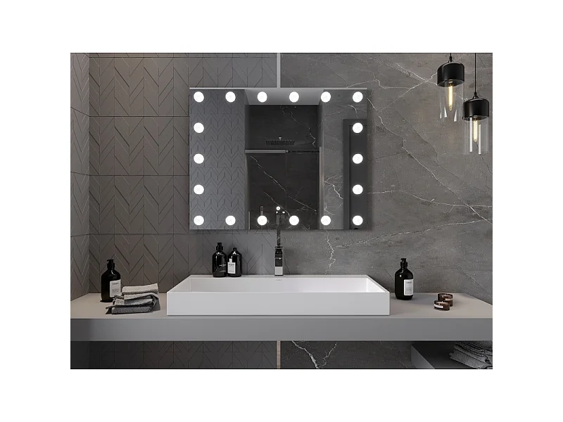 Mexen Dona miroir de salle de bain éclairé 100 x 80 cm, LED 6000K, antibuée - 9818-100-080-611-00