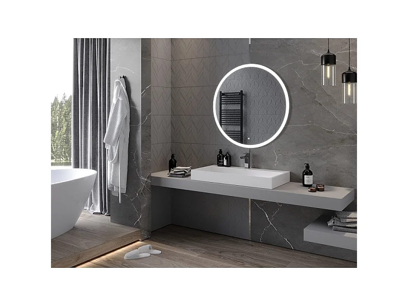 Mexen Oro miroir de salle de bain éclairé, rond 90 cm, LED 6000K, antibuée - 9824-090-090-611-00