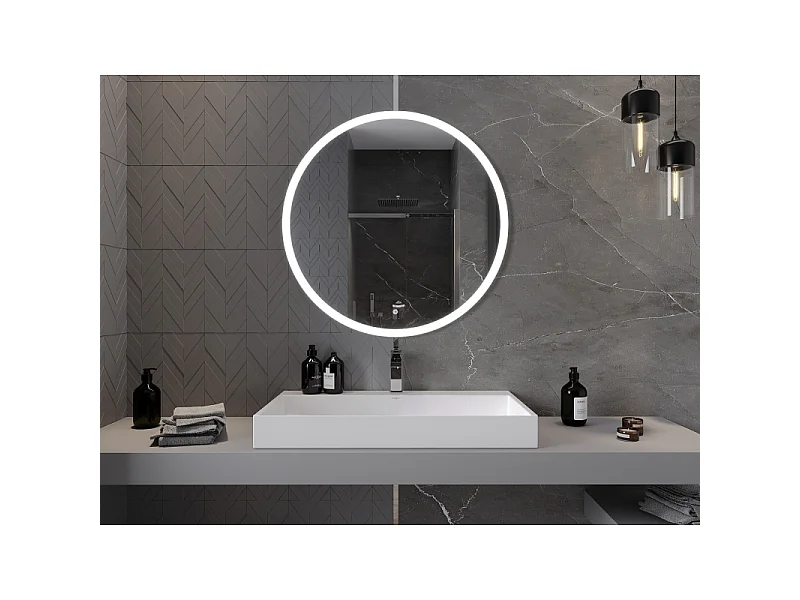 Mexen Oro miroir de salle de bain éclairé, rond 90 cm, LED 6000K, antibuée - 9824-090-090-611-00
