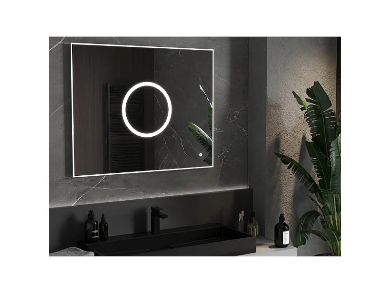Mexen Koga miroir de salle de bain rétroéclairé 100 x 80 cm, LED 6000K, anti-buée - 9821-100-080-611-00