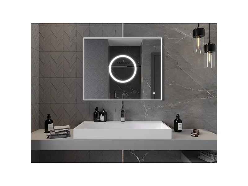 Mexen Koga miroir de salle de bain rétroéclairé 100 x 80 cm, LED 6000K, anti-buée - 9821-100-080-611-00