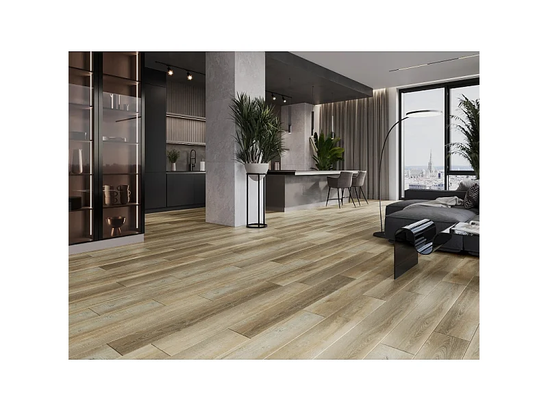 Mexen Cortland vinilne plošče 1240 x 182 mm SPC 6,5 mm, podloga IXPE 1,5 mm, 4 V-fuga, Hrast - F1008-1240-182-505-4V1-01