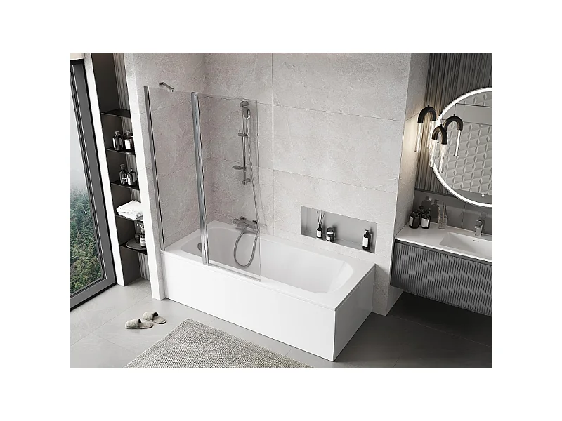 Mexen Mist 2-Panel Shower Screen 110 x 150 cm, Transparent, Chrome - 8A9-110-011-01-00
