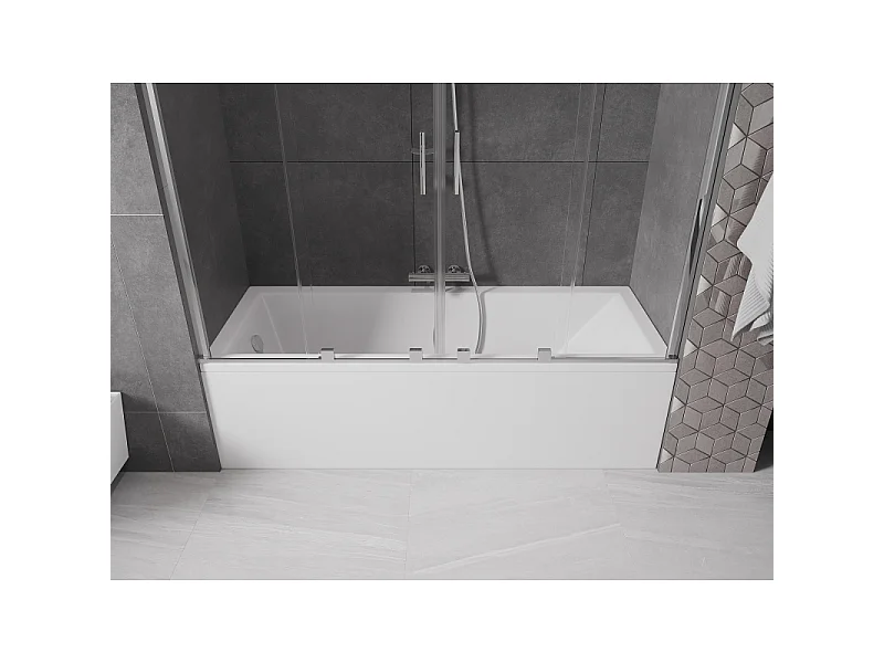 Mexen Velar Duo 2-panel sliding bath screen 170 x 150 cm, transparent, chrome - 896-170-000-02-01