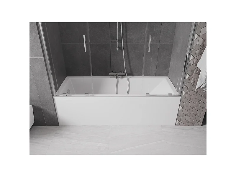 Mexen Velar Duo 2-panel sliding bath screen 170 x 150 cm, transparent, chrome - 896-170-000-02-01