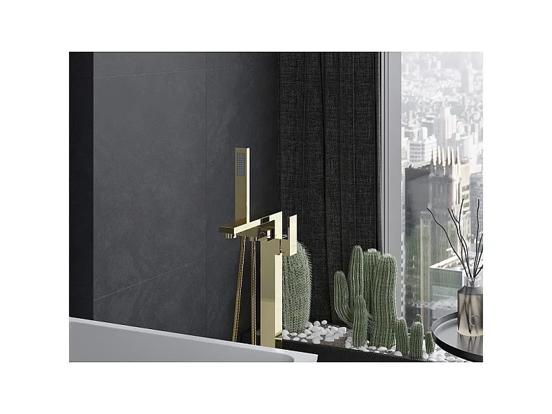 Mexen Urano miscelatore da bagno indipendente, oro - 75233-50