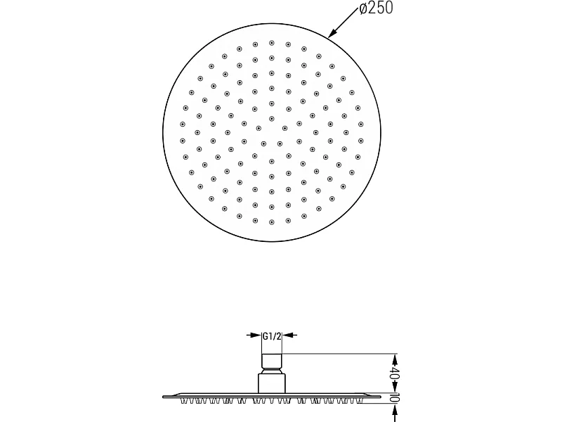 Mexen Kai DR70 Unterputz-Badewannen-Duschsystem mit 25 cm Regenduschkopf, gold - 77602DR70251-50