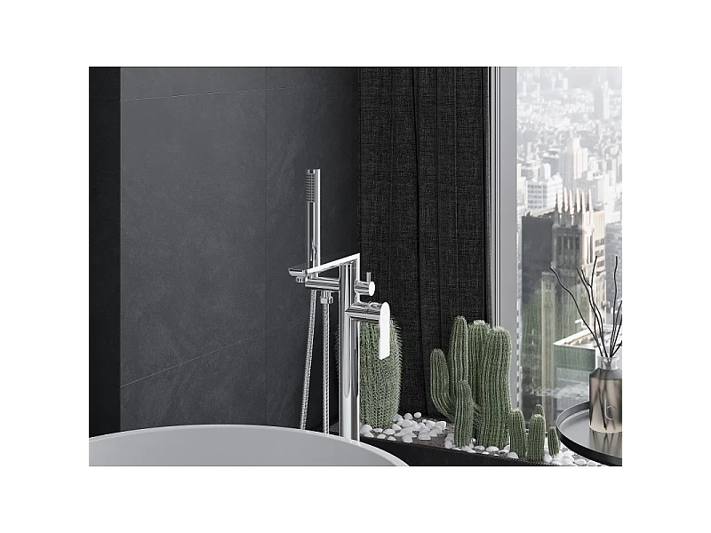 Mexen Leda Freestanding Bath Tap, Chrome - 75633-00