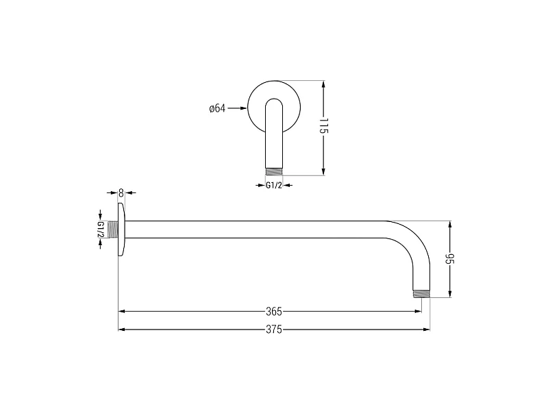 Mexen Kai DR70 recessed bath-shower set with 30 cm rain shower, chrome - 77602DR70301-00