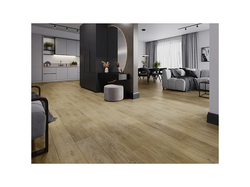 Mexen Alabama prøve af SPC vinylpaneler 6,5 mm, IXPE underlag 1,5 mm, 4 V-fuge, Eg - F1019-S
