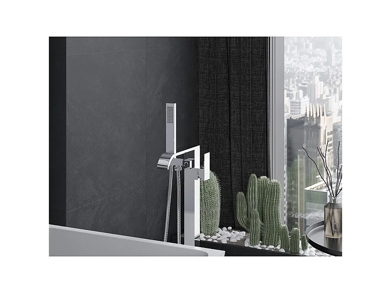 Mexen Lava freestanding bath tap, chrome - 752433-00