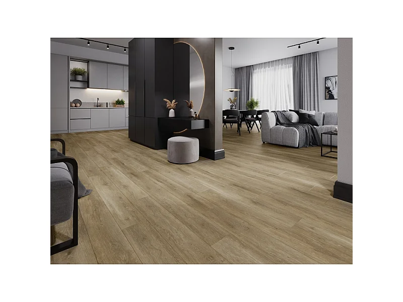 Mexen Clermont vinilne plošče 1240 x 182 mm SPC 6,5 mm, podloga IXPE 1,5 mm, 4 V-reža, Hrast - F1053-1240-182-505-4V1-01