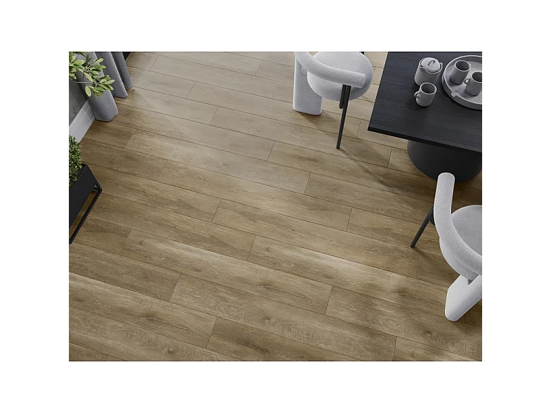 Mexen Clermont vinilne plošče 1240 x 182 mm SPC 6,5 mm, podloga IXPE 1,5 mm, 4 V-reža, Hrast - F1053-1240-182-505-4V1-01