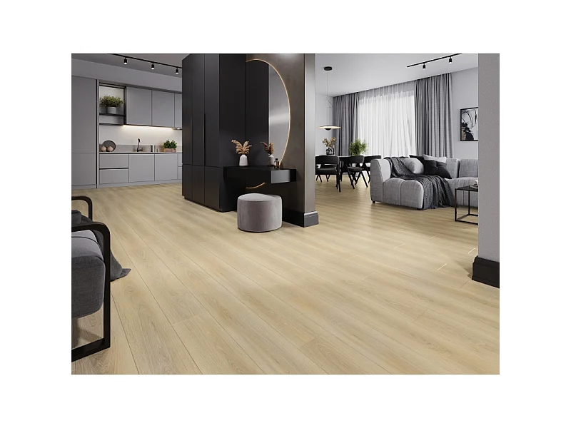 Mexen Kinston vinylpaneler 1240 x 182 mm SPC 6,5 mm, IXPE underlag 1,5 mm, 4 V-fuge, Eg - F1057-1240-182-505-4V1-01