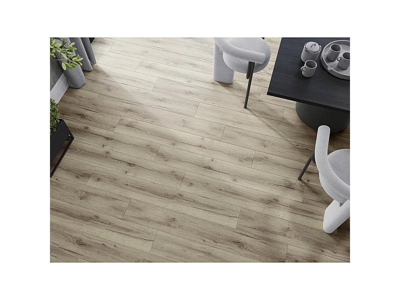 Mexen Wirginia prøve af SPC-vinylpaneler 6,5 mm, IXPE-underlag 1,5 mm, 4 V-fuger, Eg - F1005-S