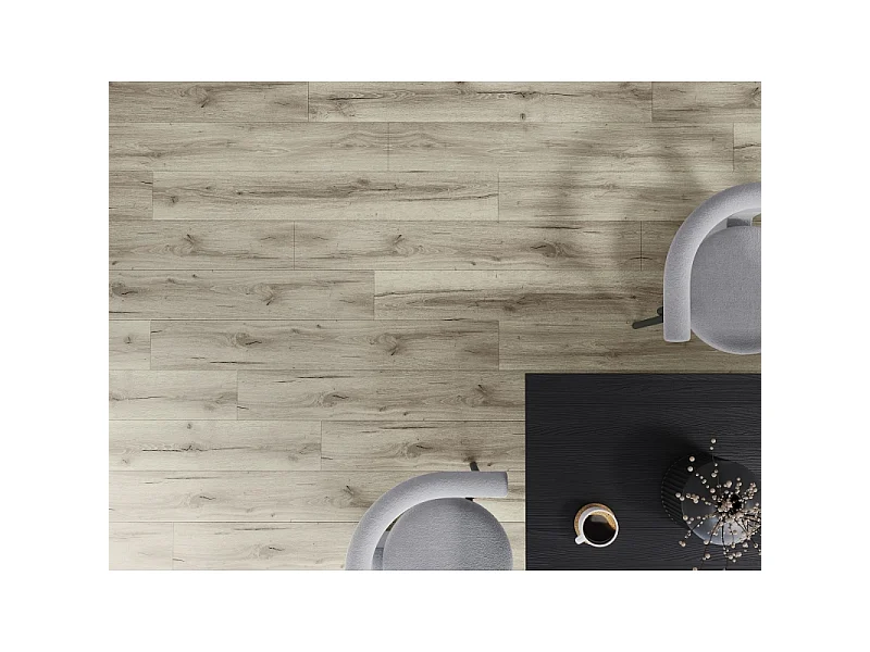 Mexen Wirginia prøve af SPC-vinylpaneler 6,5 mm, IXPE-underlag 1,5 mm, 4 V-fuger, Eg - F1005-S