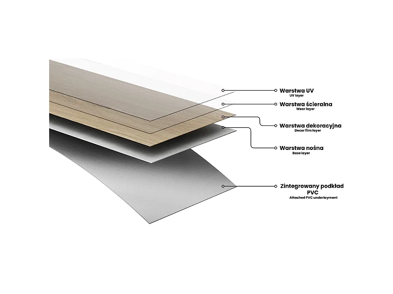 Mexen Casa Grande prøve af vinylpaneler LVT Dryback 2,5 mm, PVC-underlag, 4 V-fuge, Eg - F1314-S