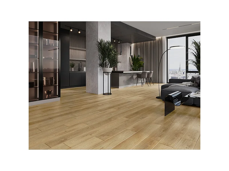 Mexen Sunset Hills prøve af SPC vinylpaneler 6,5 mm, IXPE underlag 1,5 mm, 4 V-fuge, Eg - F1037-S