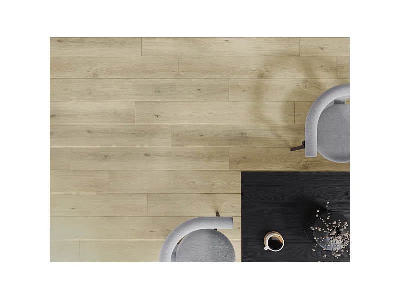 Mexen Calera prøve af SPC-vinylpaneler 6,5 mm, IXPE-underlag 1,5 mm, 4 V-fuge, Eg - F1020-S