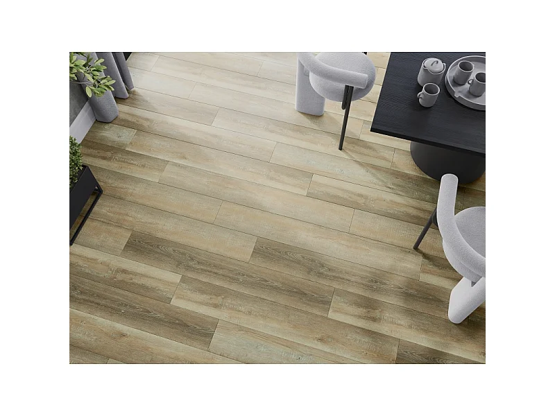 Mexen West Orange vinilne plošče 1240 x 182 mm SPC 6,5 mm, podlaga IXPE 1,5 mm, 4 V-reži, Hrast - F1009-1240-182-505-4V1-01