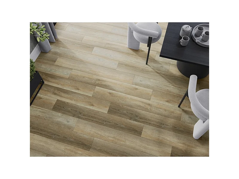 Mexen Cortland prøve på SPC vinylpaneler 6,5 mm, IXPE underlag 1,5 mm, 4 V-Fuge, Eg - F1008-S