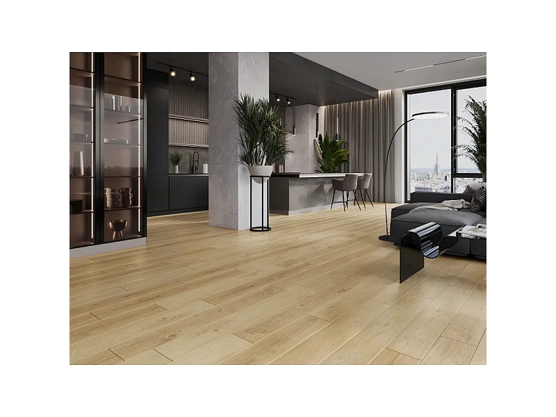 Mexen Anniston vinylpaneler 1240 x 182 mm SPC 6,5 mm, IXPE underlag 1,5 mm, 4 V-fuge, Eg - F1038-1240-182-505-4V1-01