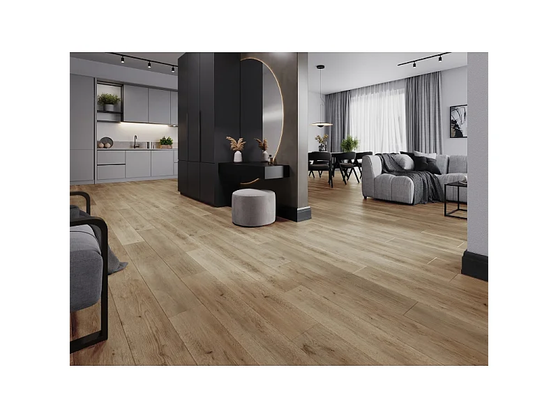 Mexen Spirit Lake prøve af SPC-vinylpaneler 6,5 mm, IXPE-underlag 1,5 mm, 4 V-fuge, Eg - F1001-S
