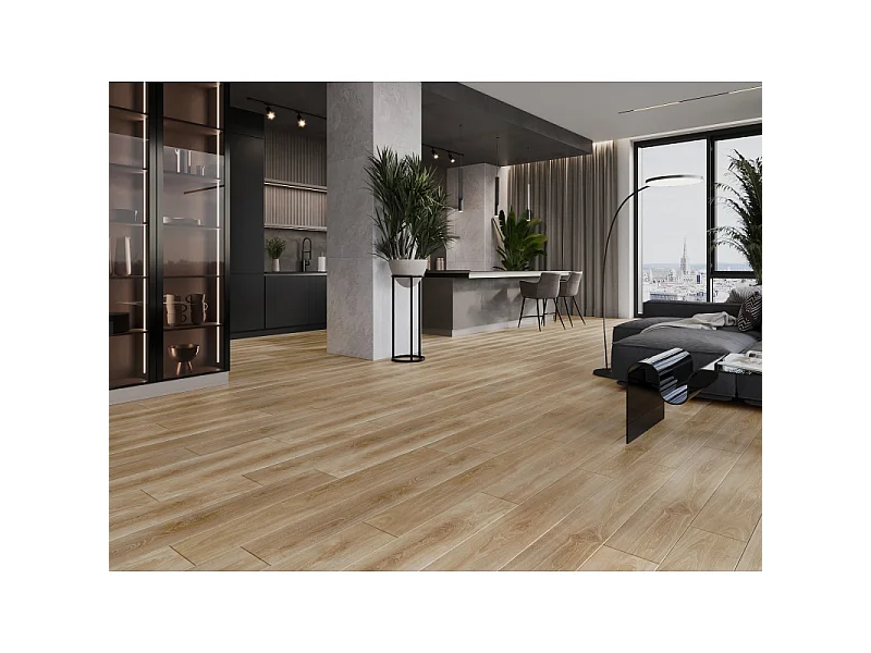 Mexen San Marcos prøve af SPC vinylpaneler 6,5 mm, IXPE underlag 1,5 mm, 4 V-fuge, Eg - F1048-S