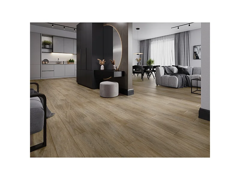 Mexen Palermo prøve af SPC vinylpaneler 6,5 mm, IXPE underlag 1,5 mm, 4 V-fuge, Eg - F1025-S
