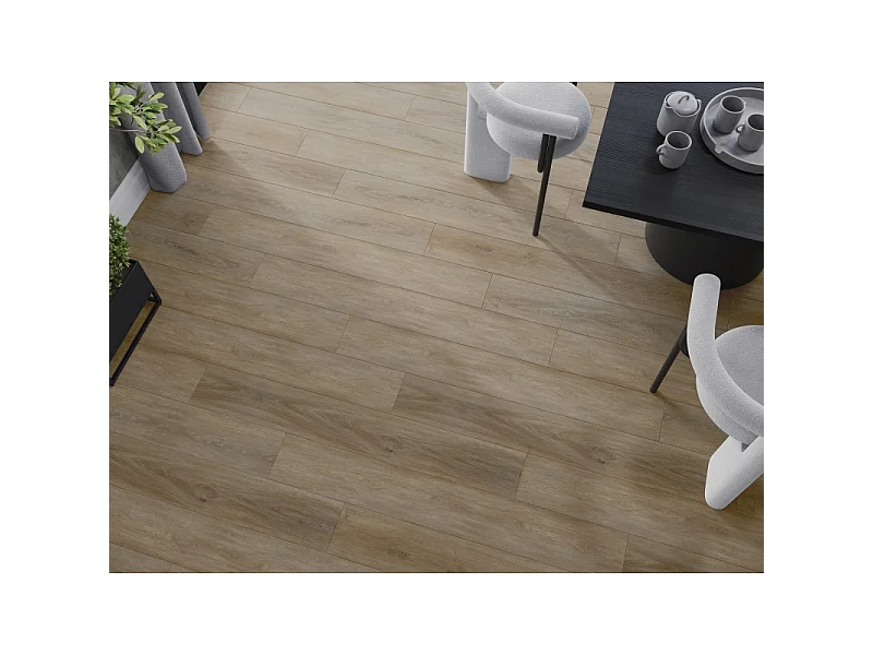 Mexen Palermo prøve af SPC vinylpaneler 6,5 mm, IXPE underlag 1,5 mm, 4 V-fuge, Eg - F1025-S