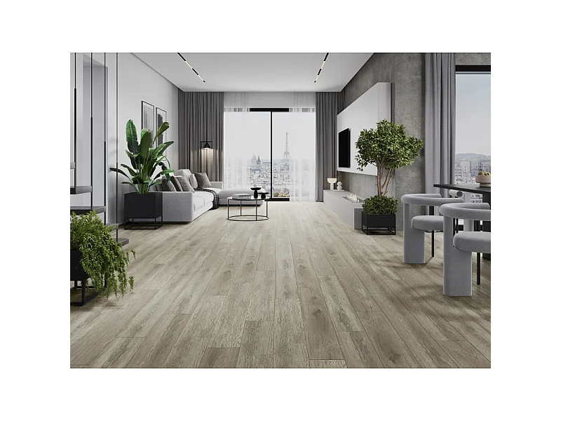 Mexen Sky Valley prøve af SPC vinylpaneler 6,5 mm, IXPE underlag 1,5 mm, 4 V-fuge, Eg - F1040-S