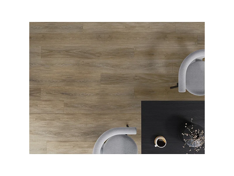 Mexen Palermo vinilne plošče 1240 x 182 mm SPC 6,5 mm, podloga IXPE 1,5 mm, 4 V-rez, Hrast - F1025-1240-182-505-4V1-01