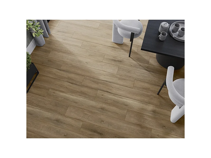 Mexen Long Creek prøve af vinylpaneler SPC 6,5 mm, IXPE underlag 1,5 mm, 4 V-fuge, Eg - F1050-S