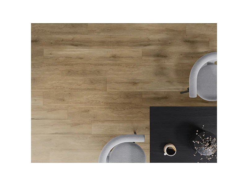 Mexen Long Creek vinilne plošče 1240 x 182 mm SPC 6,5 mm, podloga IXPE 1,5 mm, 4 V-reža, hrast - F1050-1240-182-505-4V1-01