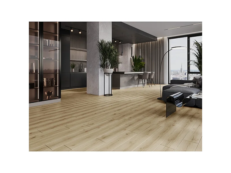 Mexen Sun Valley prøve på SPC vinylpaneler 6,5 mm, IXPE underlag 1,5 mm, 4 V-fuge, Eg - F1006-S