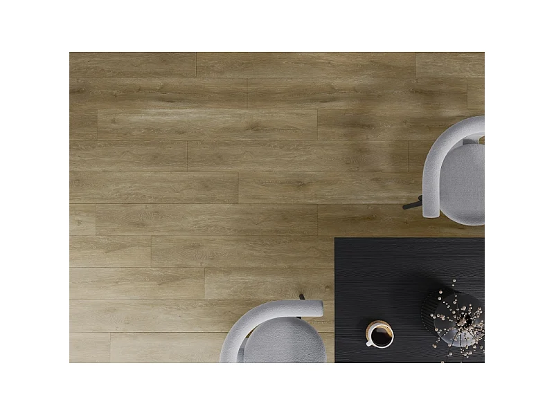 Mexen Clermont prøve af SPC vinyl paneler 6,5 mm, IXPE underlag 1,5 mm, 4 V-fuge, Eg - F1053-S