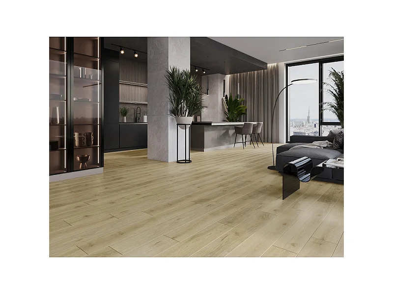 Mexen Charter Oak prøve af SPC vinylpaneler 6,5 mm, IXPE underlag 1,5 mm, 4 V-Fuge, Eg - F1022-S