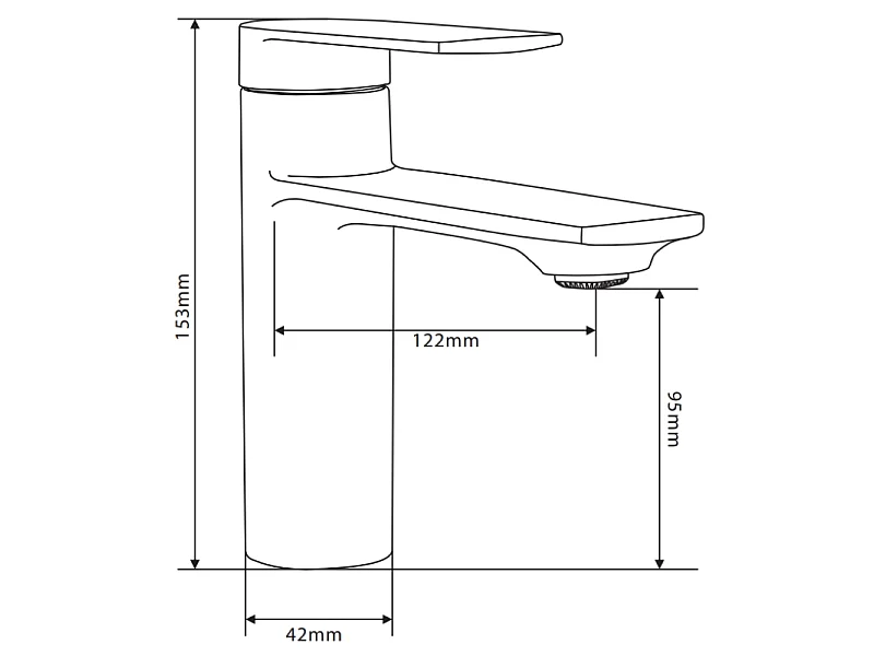 Mexen Zero robinet de lavabo, chrome - 71100-00