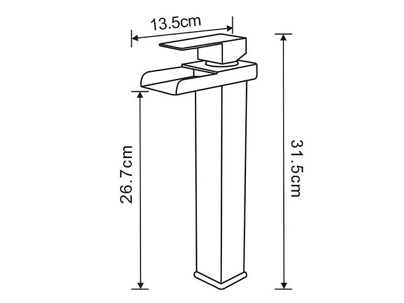 Mexen Hydra tall basin mixer tap, chrome - 744910-00
