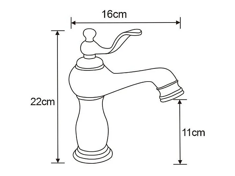 Mexen Vela robinet de lavabo, doré - 744500-50