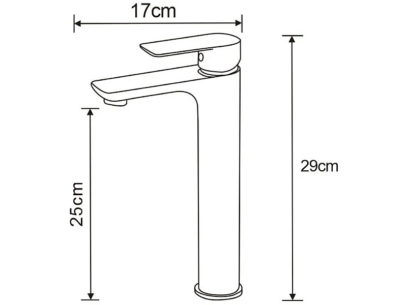 Mexen Alfa rubinetto alto per lavabo, bianco/cromato - 745710-02
