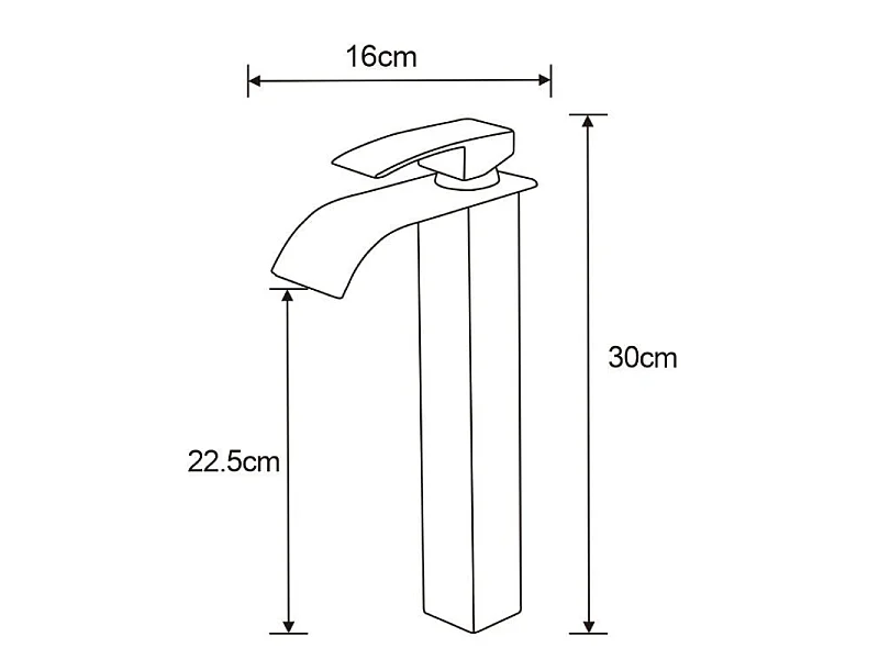 Mexen Aries hoge wastafelkraan, chroom - 744810-00