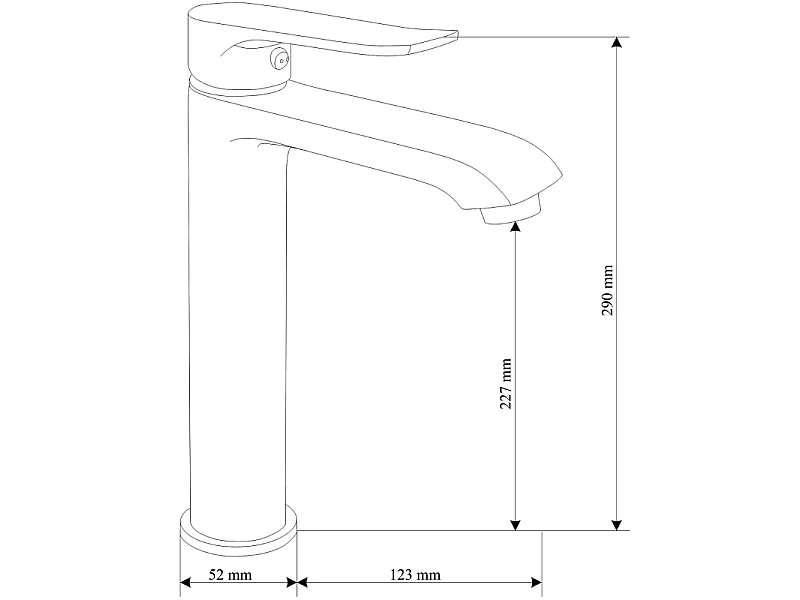 Mexen Pecos miscelatore lavabo alto, cromo - 72710-00