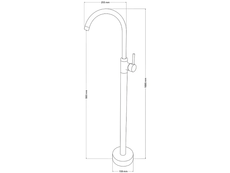 Mexen Alma rubinetto lavabo indipendente, dorato - 75034-50