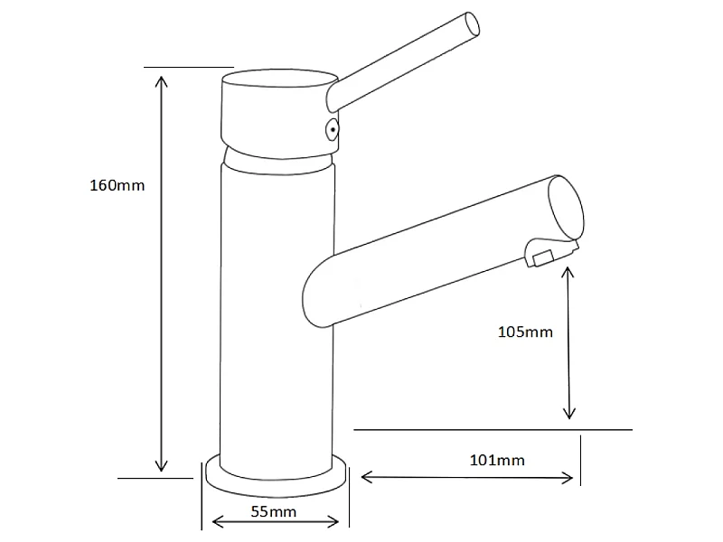 Mexen Eri washbasin tap, chrome - 74200-00